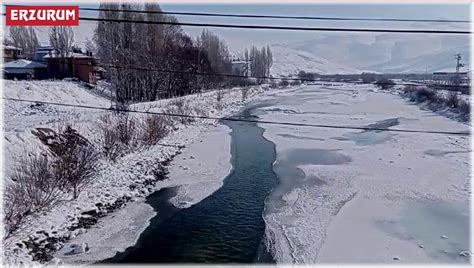 Aşırı soğuklar Aras Nehri’ni dondurdu